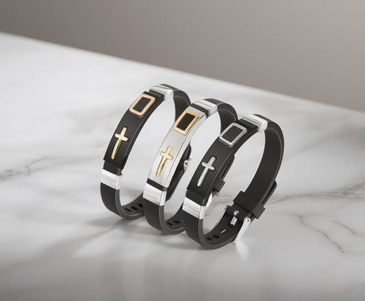 Verstellbare religiöse Armbänder mit Kreuz – 3 elegante Designs für Damen und Herren