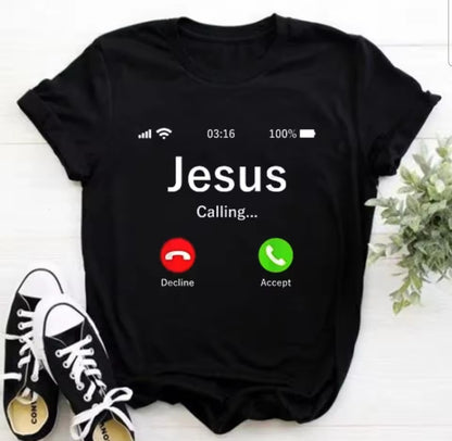 🔥 Camiseta Cristiana "Jesús Calling" – Fe y Estilo | Ropa Cristiana Unisex