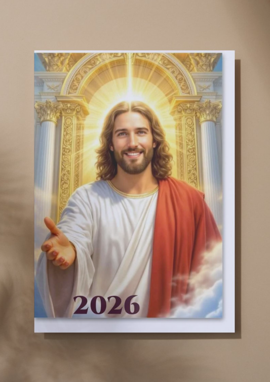 Calendario Cristiano Digital 2026 | Inspiración Diaria de Jesús | Descarga Instantánea (Meses y días en inglés)